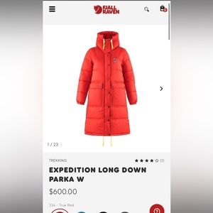 Brand new. Fjallraven Expedition parka.